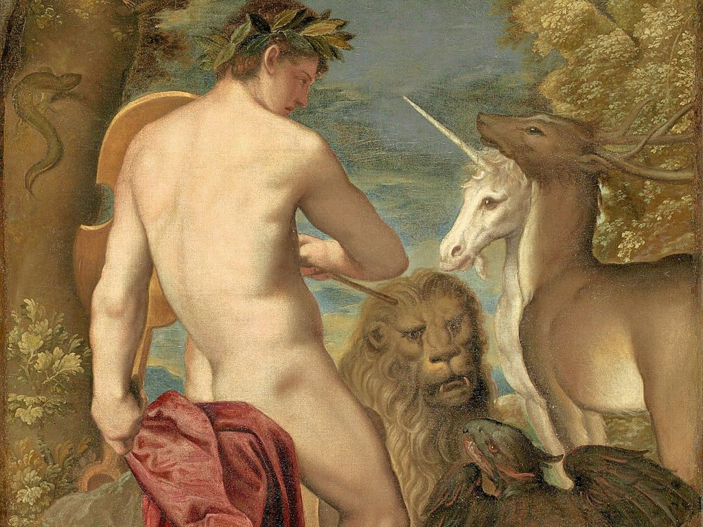 Orpheus inmitten wilder Tiere, nach Tizian (Ausschnitt)