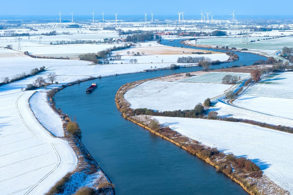 Das Winterwetter hat Teile von Niedersachsen und Bremen in eine weiße Pracht verwandelt.