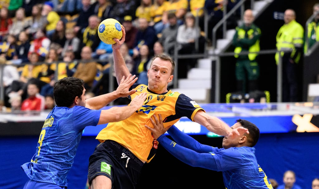 Felix Claar war mit sieben Toren bester Werfer beim Testspielsieg der Schweden gegen Brasilien.