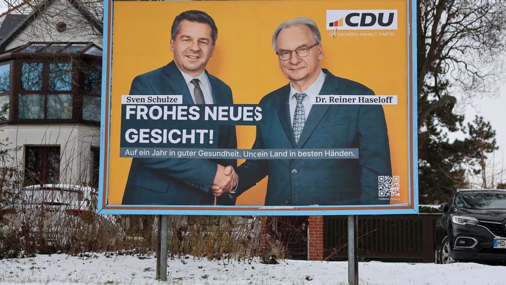 Die CDU bereitete bereits Neujahr mit einem Plakat auf den Wechsel vor. 
