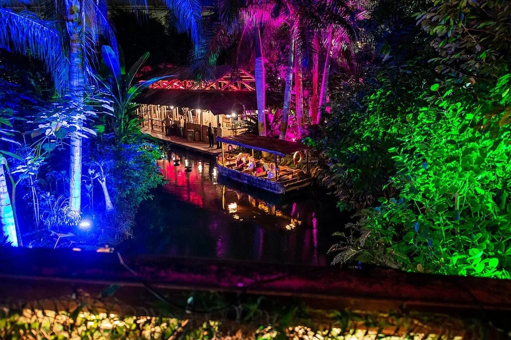 Der Leipziger Zoo verwandelt sich in eine magische Lichterwelt.