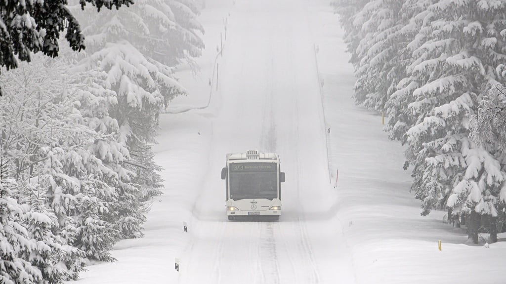 Wie viel Schnee erreicht die Zerbster Region? Kann der Schulbusverkehr aufrecht gehalten werden? 