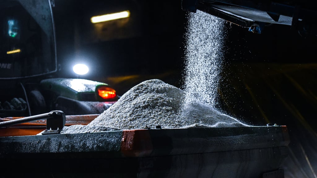 Streusalz für den Winterdienst.