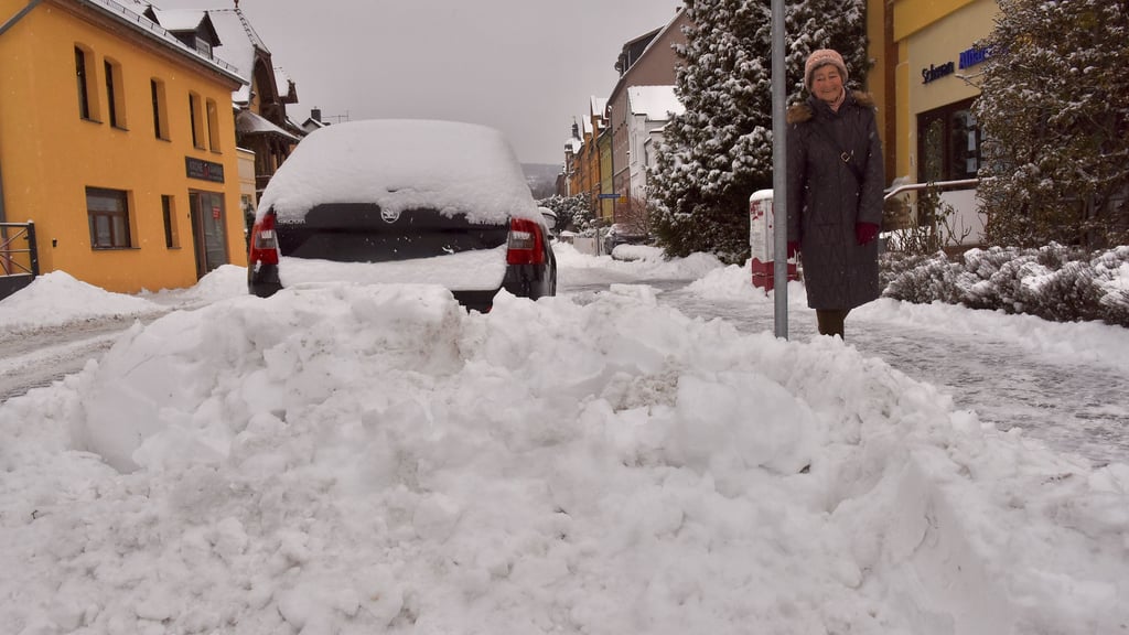 Erika Jäckel fühlt sich wohl im Schnee und hat keine Probleme mit dem Neuschnee.