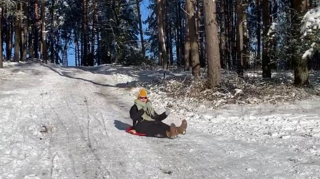 Im Winter kann man den Langen Berg in Calvörde von beiden Seiten hinunterrodeln.