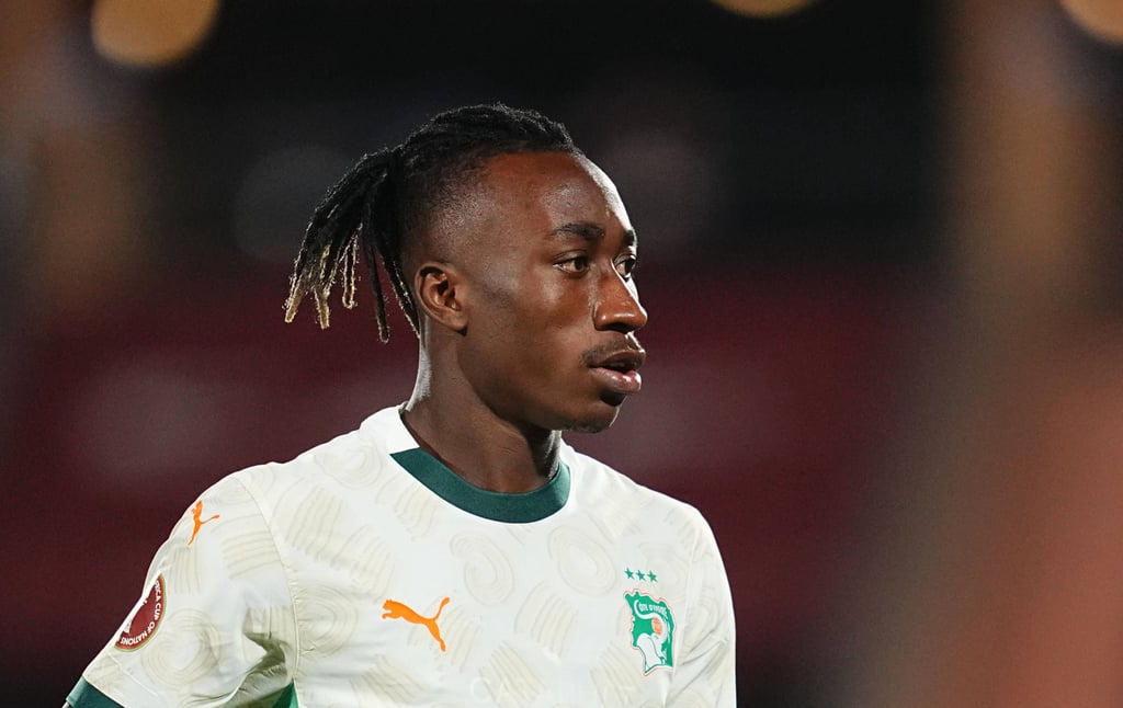 Yan Diomande spielt beim Afrika Cup.