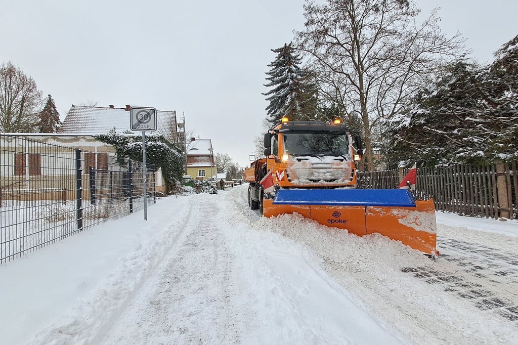 Schnee-Tief Elli hat in Sangerhausen für eine 20 Zentimeter hohe Schneedecke gesorgt.
