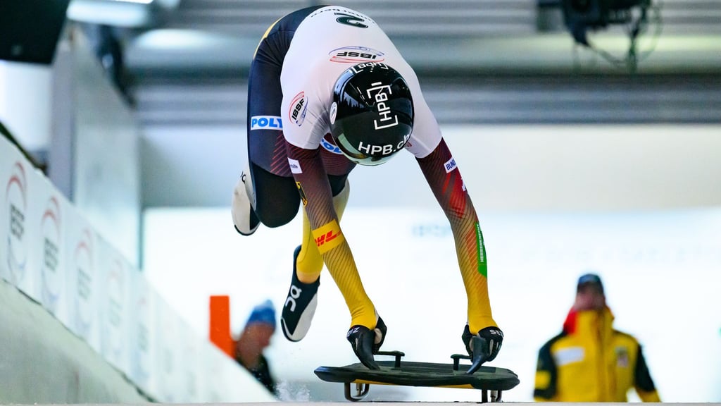 Jacqueline Pfeifer (Deutschland) fährt bei der Skeleton-EM in St. Moritz aufs Podium. (Archivbild)