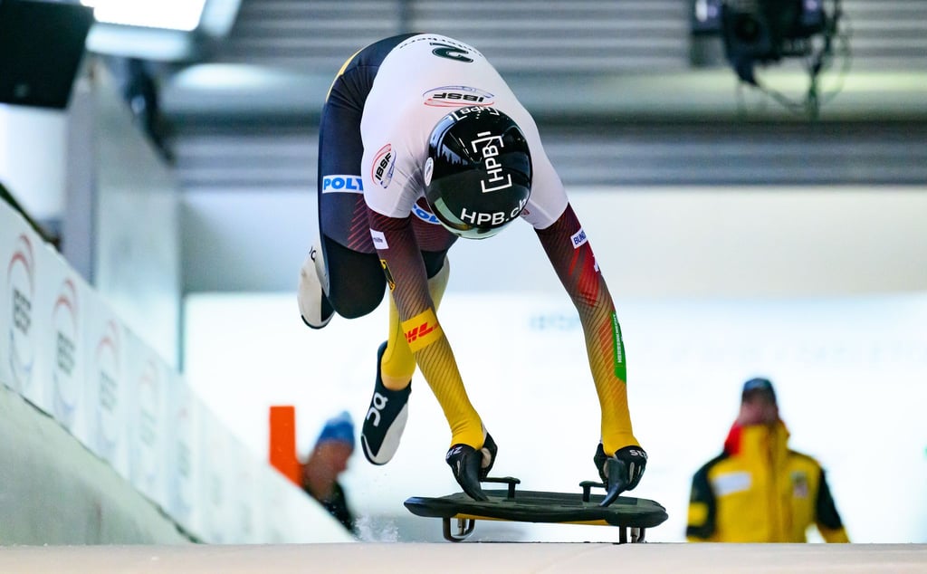 Jacqueline Pfeifer (Deutschland) fährt bei der Skeleton-EM in St. Moritz aufs Podium. (Archivbild)