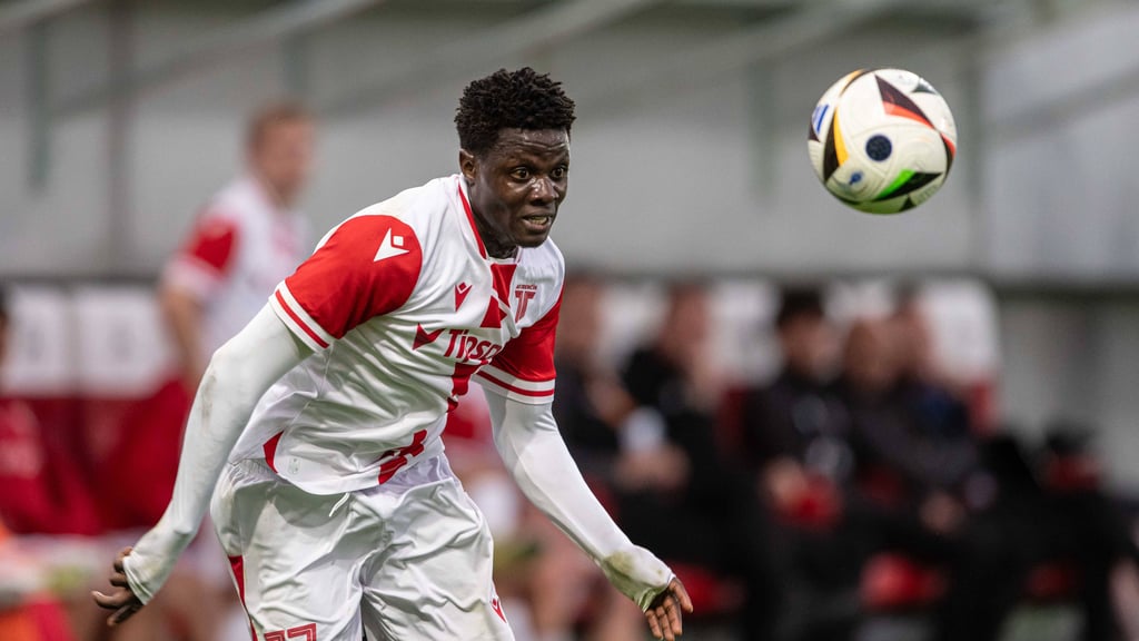 Sani Suleiman in einem Ligaspiel für Trencin.