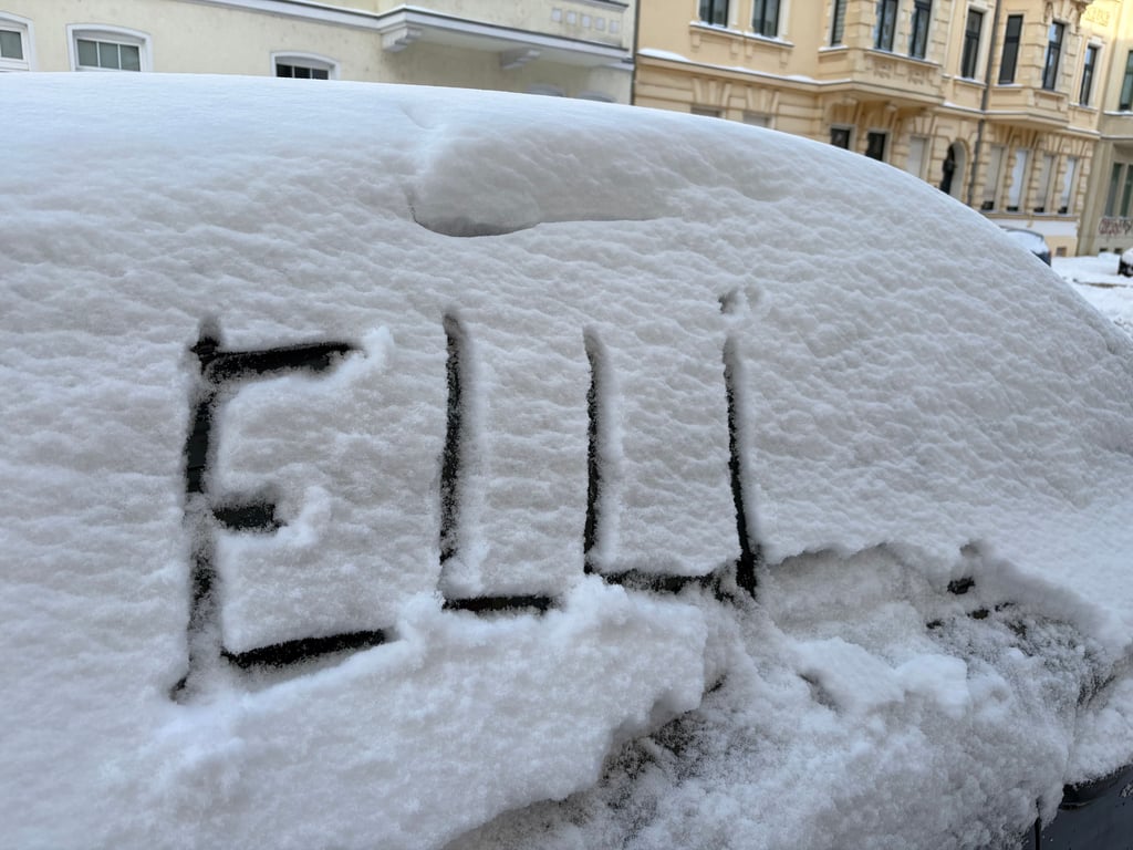 Damit man nicht vergisst, wer für das Winterwunderland gesorgt hat ...