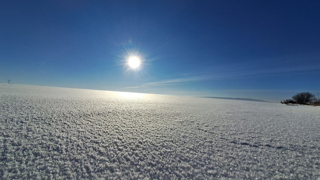 Nach dem Durchzug von Schnee-Tief Elli konnte Mansfeld-Südharz am Sonntag einen strahlend sonnigen Wintertag genießen.