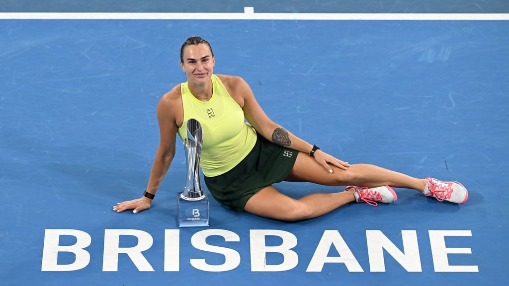 Tennisstar Aryna Sabalenka hat das Turnier in Brisbane gewonnen.