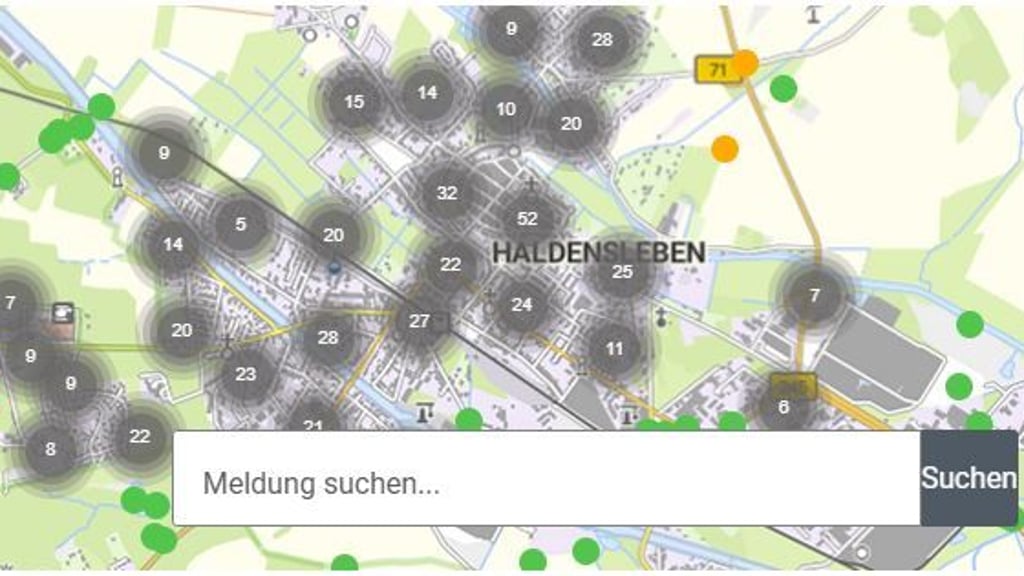 „Sag’s uns einfach“-Melder der Stadt Haldensleben zeigt die Orte mit Problemen.