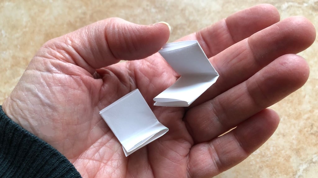 Zwei Loszettel in einer Hand.