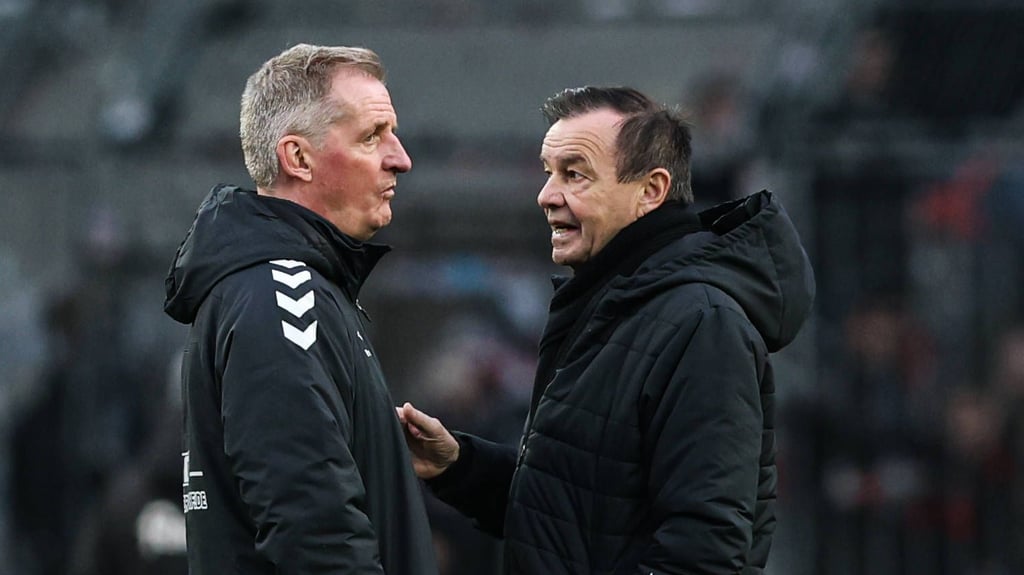 Sind keineswegs begeistert von der Trainingssituation: Trainer Petrik Sander (l.) und Sportchef Otmar Schork.