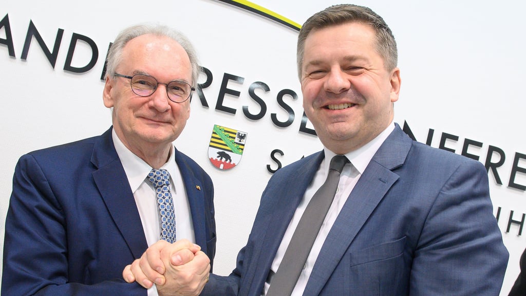 Reiner Haseloff (l.) und sein potenzieller Nachfolger Sven Schulze. 