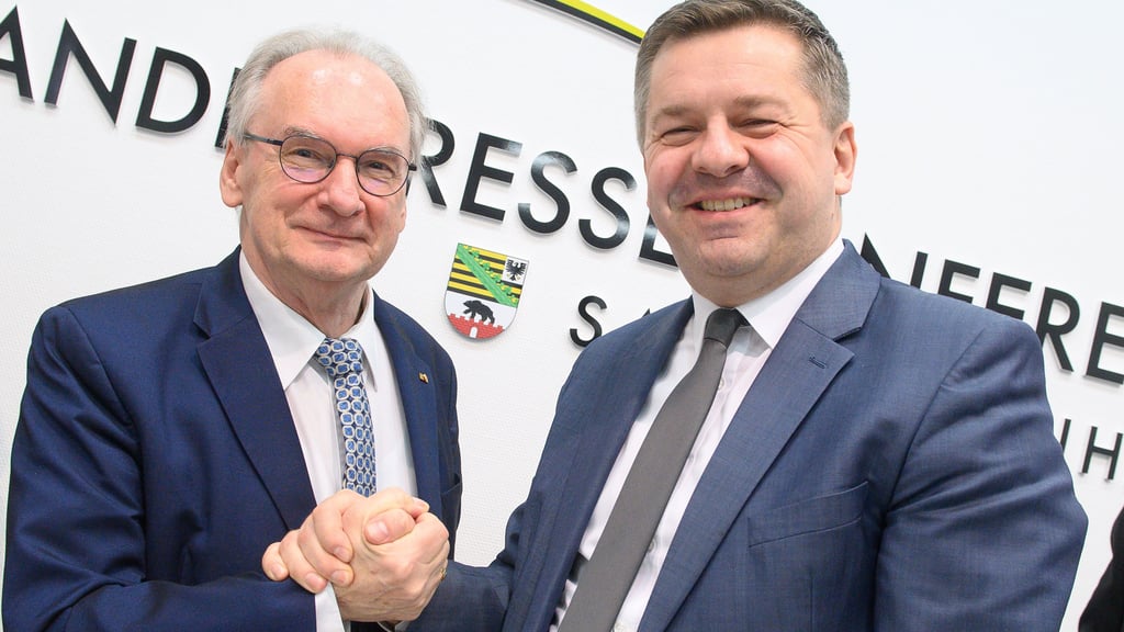 Reiner Haseloff (l.) und sein potenzieller Nachfolger Sven Schulze. 