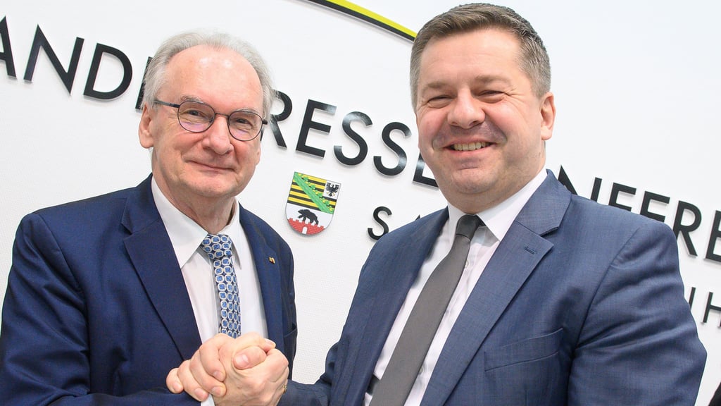 Reiner Haseloff (l.) und sein potenzieller Nachfolger Sven Schulze. 