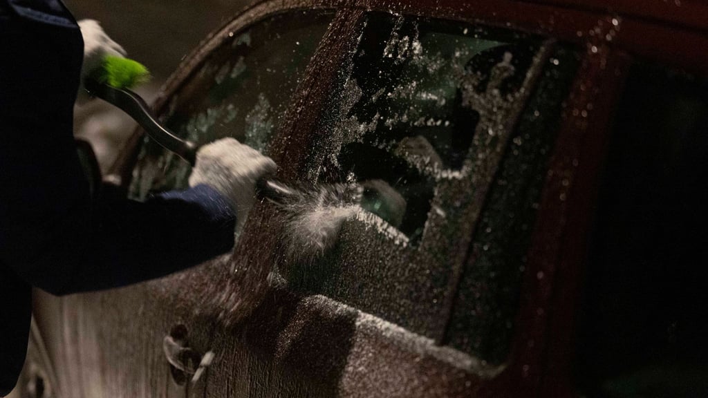 In Sachsen waren die Autos am Dienstag vereist.