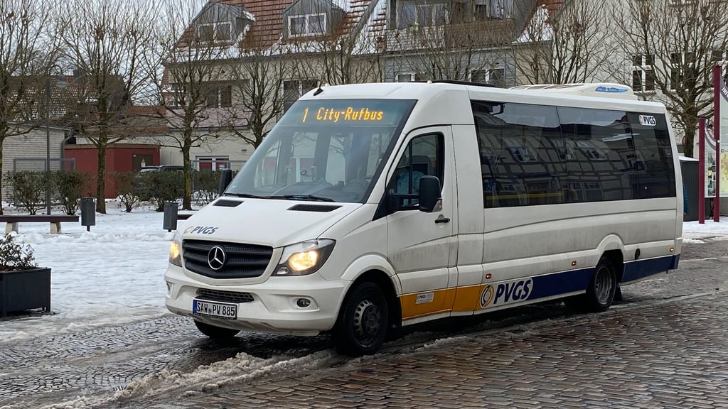 Sturmtief Elli sorgte für Schneefall und Glatteis, was den Busverkehr zeitweise zum Erliegen brachte. Mittlerweile fahren die Busse wieder, darunter auch der City-Rufbus der PVGS.