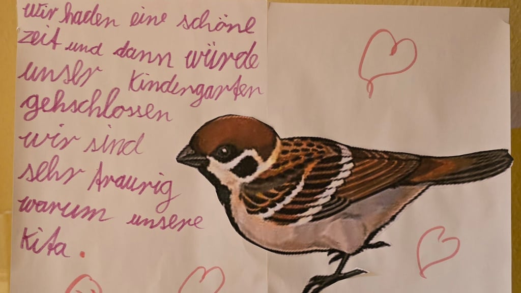 Ein Kind, das bis zuletzt den Rohrsheimer Hort besucht hat, hat dieses Bild zum Abschied gestaltet.