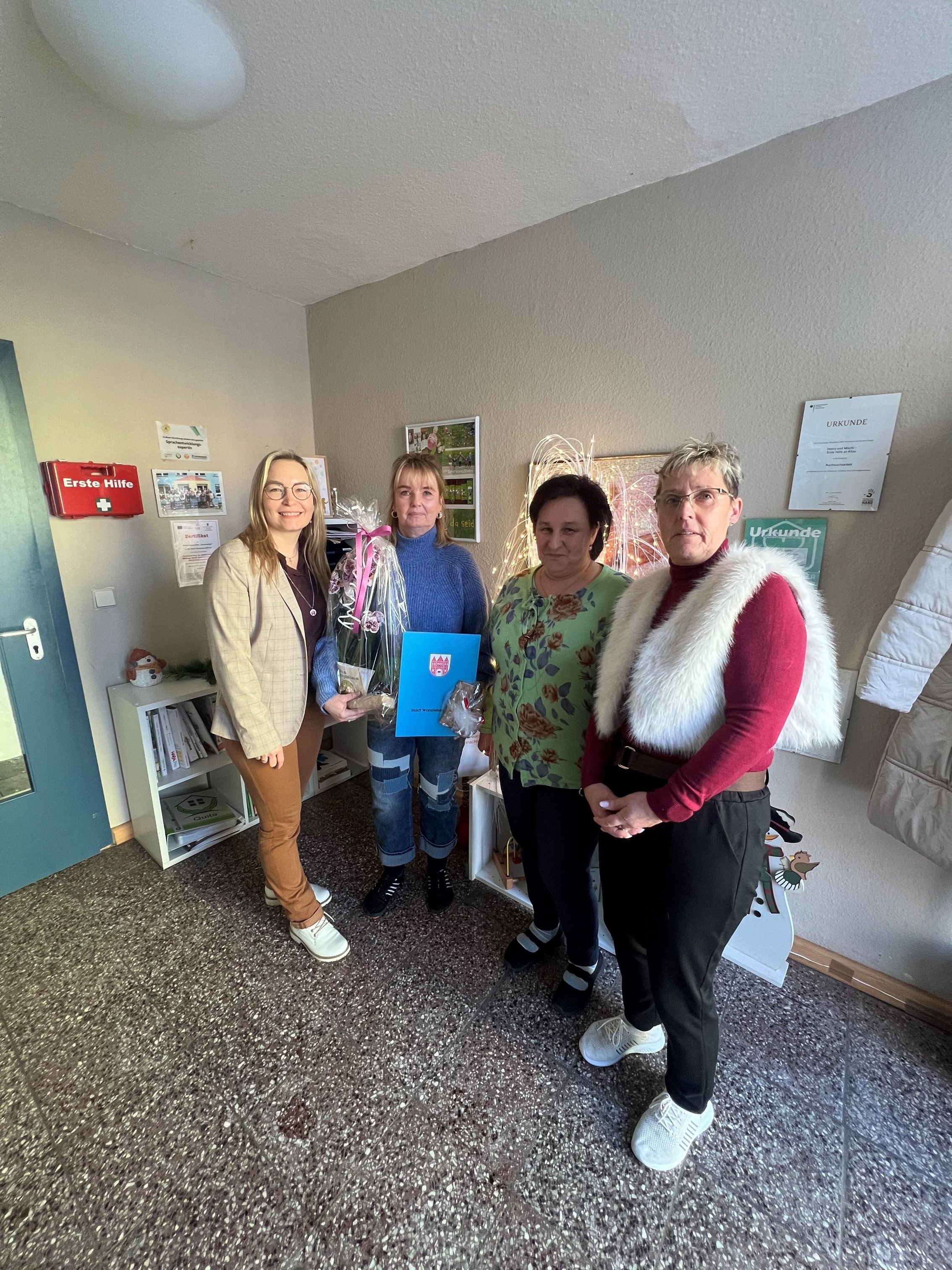 Wanzleber Bürgermeisterin ist dankbar für Engagement: Ein Vierteljahrhundert in der Kita: Katrin Swoboda feiert Dienstjubiläum