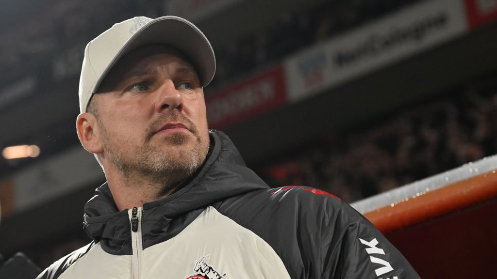 Kölns Trainer Kwasniok will von schlechter Stimmung beim 1. FC Köln nichts wissen.