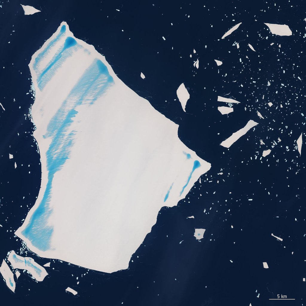 Mittlerweile hat der einst größte Eisberg einiges von seiner Masse eingebüßt.