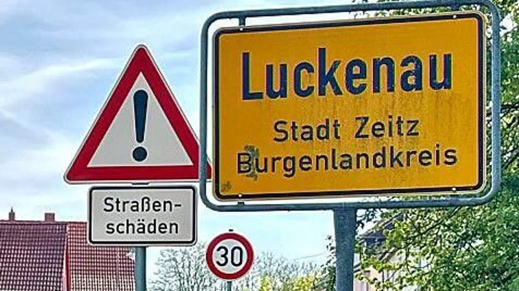 Aufgrund der Umleitung der B91 herrscht in Luckenau ein erhöhtes Verkehrsaufkommen. Die Straße hat darunter bereits stark gelitten.
