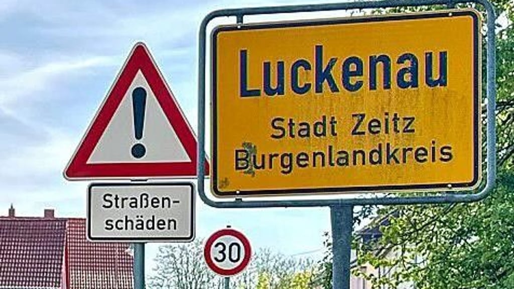 Aufgrund der Umleitung der B91 herrscht in Luckenau ein erhöhtes Verkehrsaufkommen. Die Straße hat darunter bereits stark gelitten.