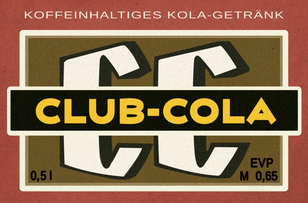 Daran können sich noch viele DDR-Bürger erinnern: das charakteristische Etikett der Club-Cola.
