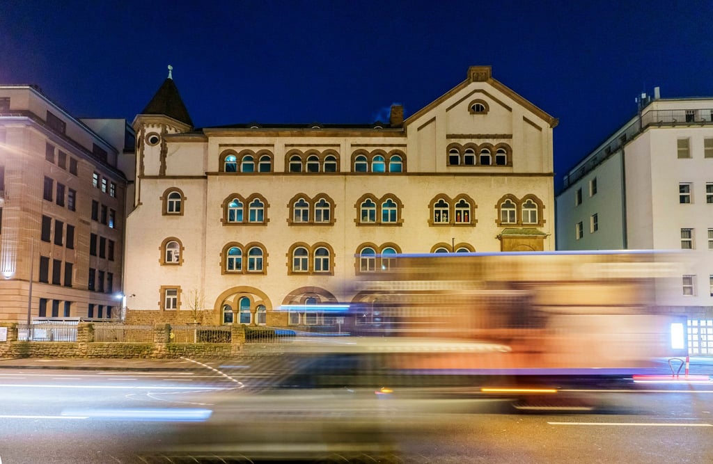 Die Schule des vermissten Jungen in Frankfurt.