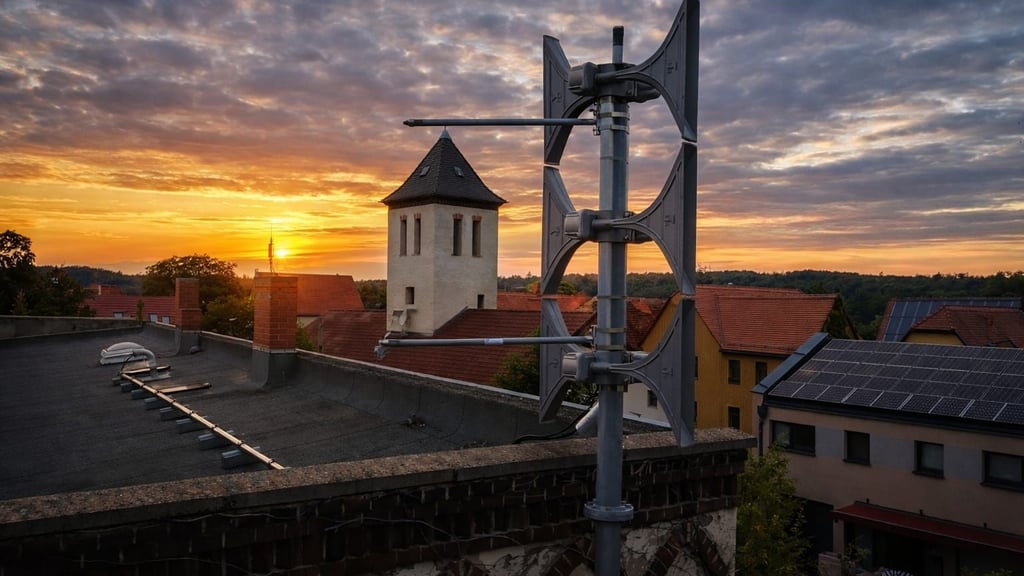 In Halle gibt es derzeit 16 betriebsfähige Sirenen, wie hier am Feuerwehrhaus in Nietleben. Alle Sirenen haben am Samstagabend ausgelöst. 