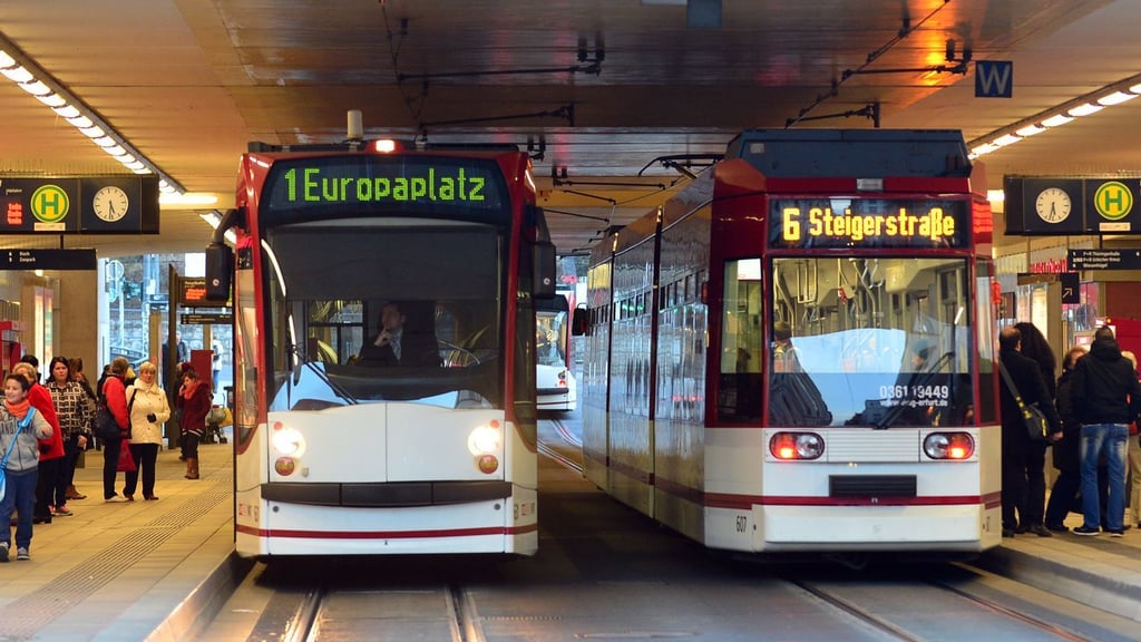 Die Erfurter Verkehrsbetriebe haben im vergangenen Jahr erneut ein Plus bei den Fahrgastzahlen verzeichnet. (Archivbild)