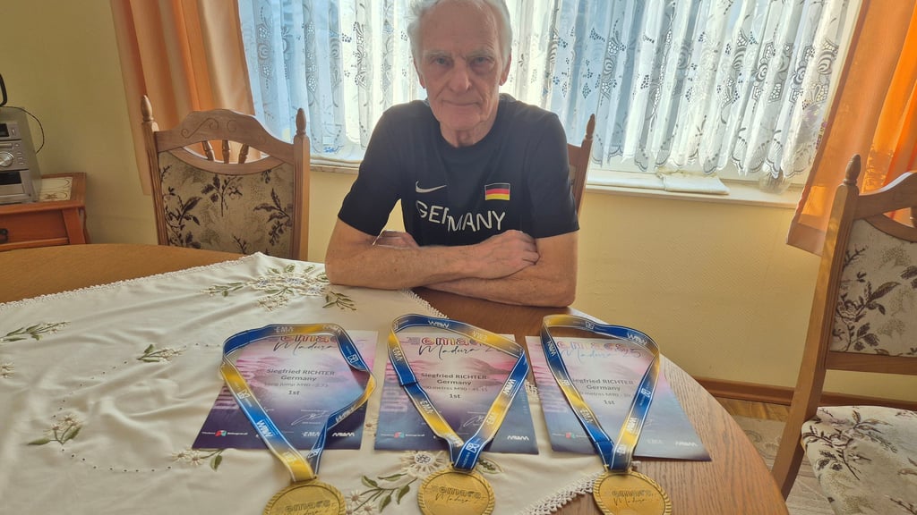 Dreifach ausgezeichnet: Siegfried Richter hat seine Medaillensammlung um weitere Goldmedaillen erweitert.