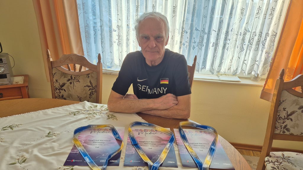 Dreifach ausgezeichnet: Siegfried Richter hat seine Medaillensammlung um weitere Goldmedaillen erweitert.