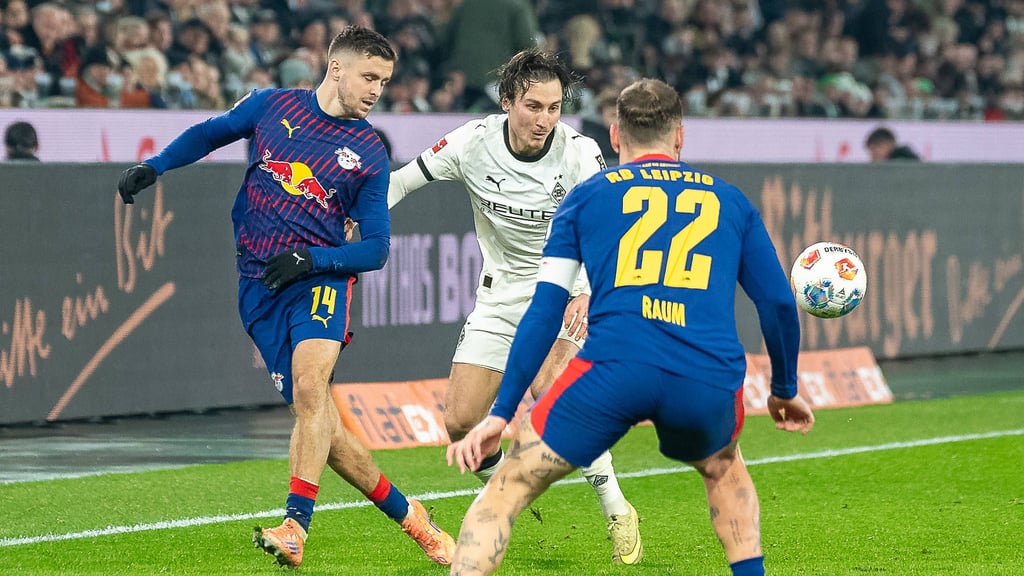 Rocco Reitz im Spiel gegen RB Leipzig.