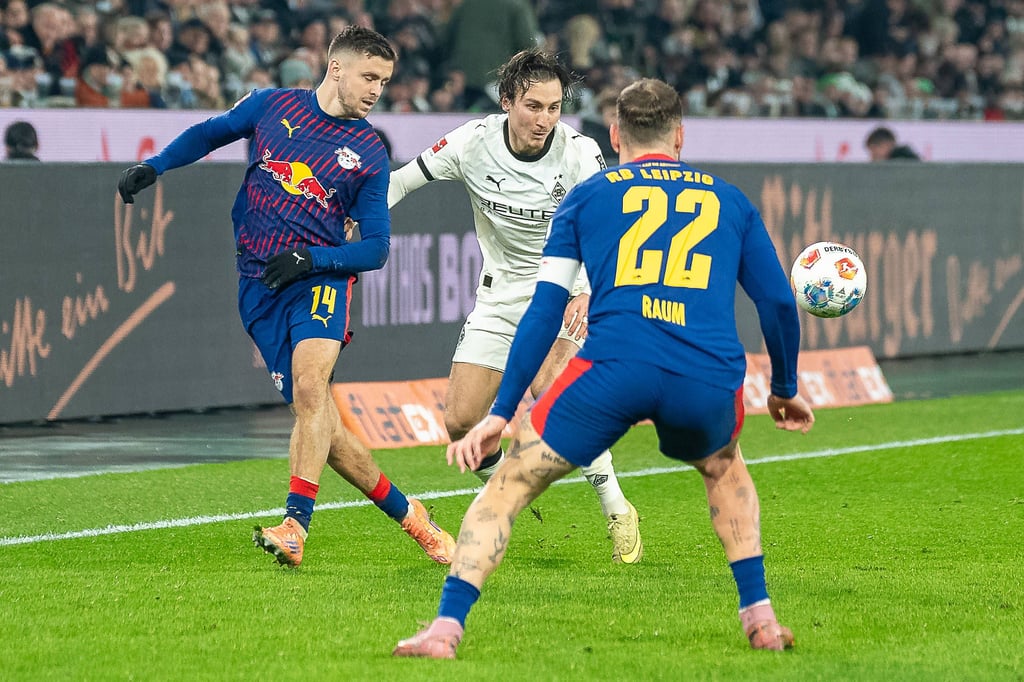 Rocco Reitz im Spiel gegen RB Leipzig.