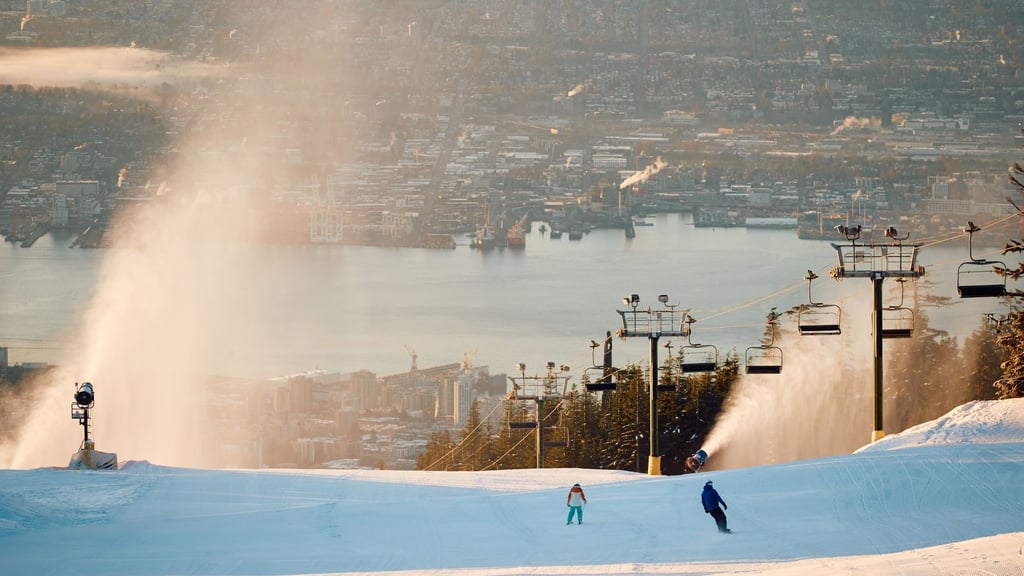Wenig Lifte, große Aussicht: Blick vom Grouse Mountain auf Vancouver.