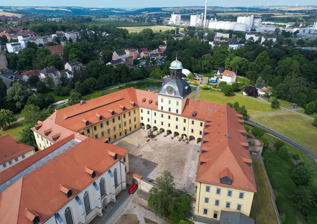 Blick auf das Schloss Moritzburg in Zeitz.