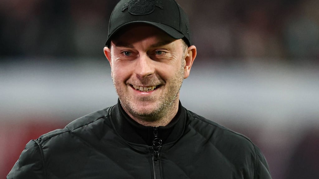 Ole Werner hatte trotz der Niederlage etwas zu lachen.