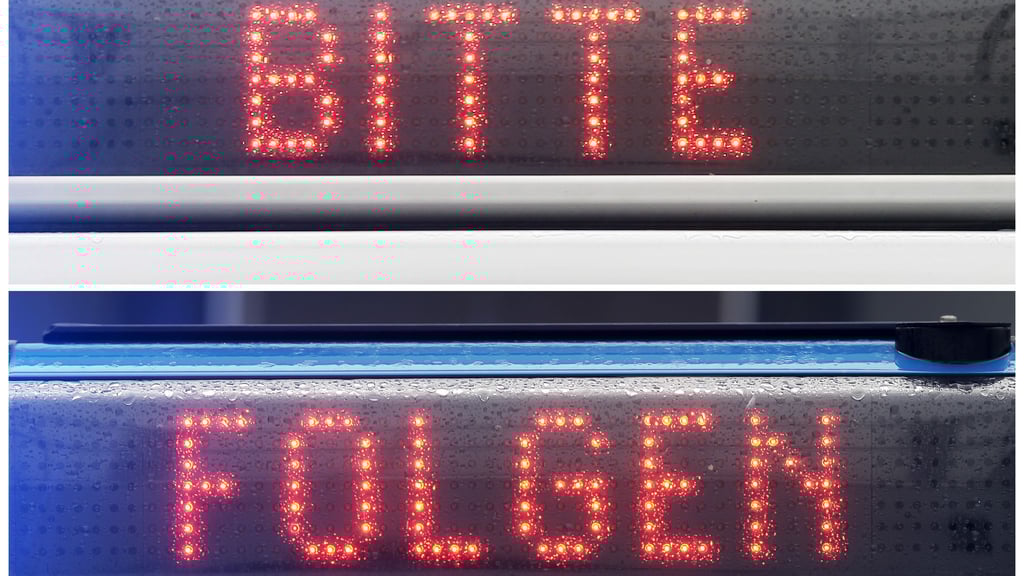 Die Beamten begleiten das Fahrzeug von der A36. (Symbolbild)