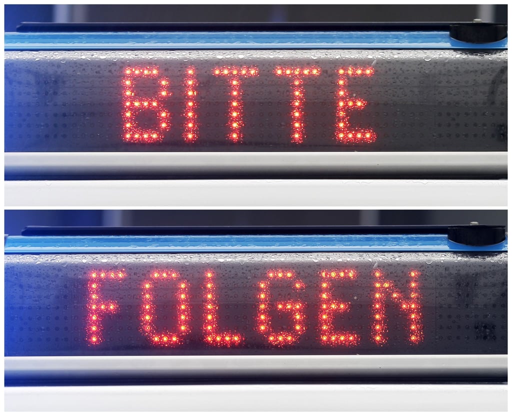 Die Beamten begleiten das Fahrzeug von der A36. (Symbolbild)