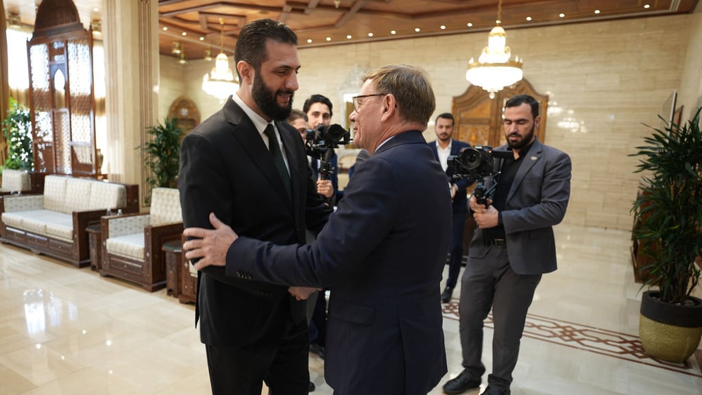 Im Oktober traf Außenminister Johann Wadephul (CDU) den syrischen Übergangspräsidenten, Ahmed al-Scharaa, in Damaskus. (Archivfoto)
