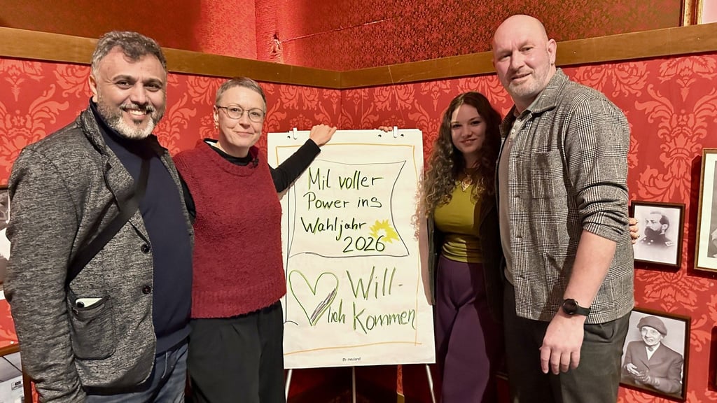 Das sind die Spitzenkandidaten der Grünen in Halle (von links): Mamad Mohamad, Nicole Walldorf, Lena Zehne und Wolfgang Aldag.