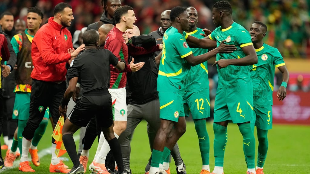 Zwischen dem Senegal und Marokko gab es viel Ärger im Finale des Afrika Cups.