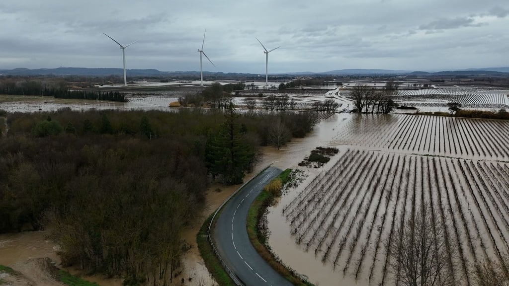 Massive Regenfälle haben in Südfrankreich für Überflutungen und Behinderungen geführt.
