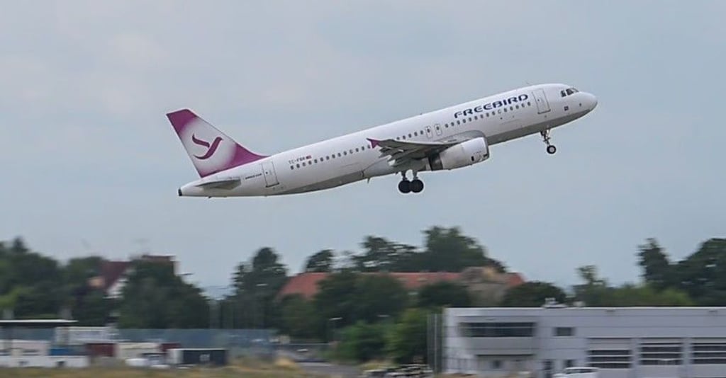 Ein Flugzeugstart in Leipzig/Halle