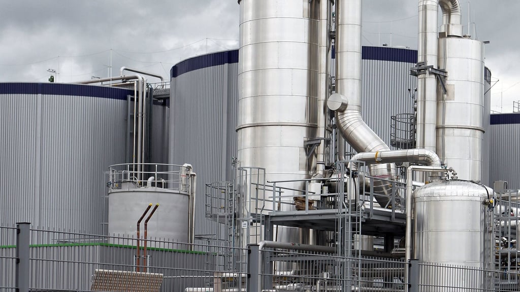 die Biogas-Anlage der Verbio AG in Zörbig.